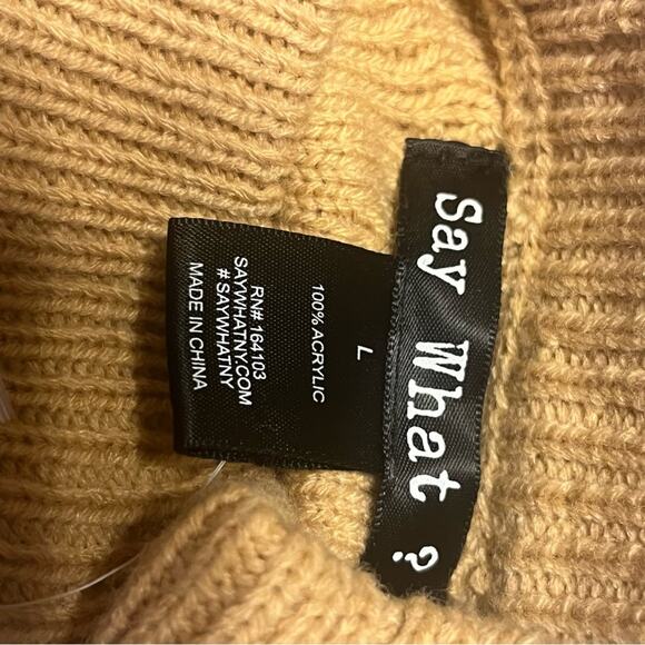 Say What Two Piece Cable-Knit Shrug & Tank Set Sz L - Picture 5 of 7